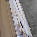 SMARTSTANDARD 28in x 84in Sliding Barn Door with 5ft Barn Door Hardware Kit Included, Unfinished Solid Spruce Wood Door, Assembly Required, DIY, Stainable, Natural