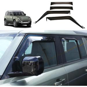 Side Window Deflector Visors Compatible with Land Rover Defender 90 110 130 2020-2024 Car Windows Rain Guards,Weather Shield Deflector Vent Door Visor Trim Cover (for 110 130 Version 4Pcs)