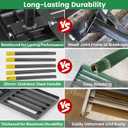 Lawn Leveling Rake - Heavy Duty 30" x 10" Lawn Leveler, Anti-Flip Edge, Adjustable 5FT Handle, Folding Plate for Yard, Soil, Sand, Topsoil Spreader - Garden Ground Top Dressing, Landscaping Tool