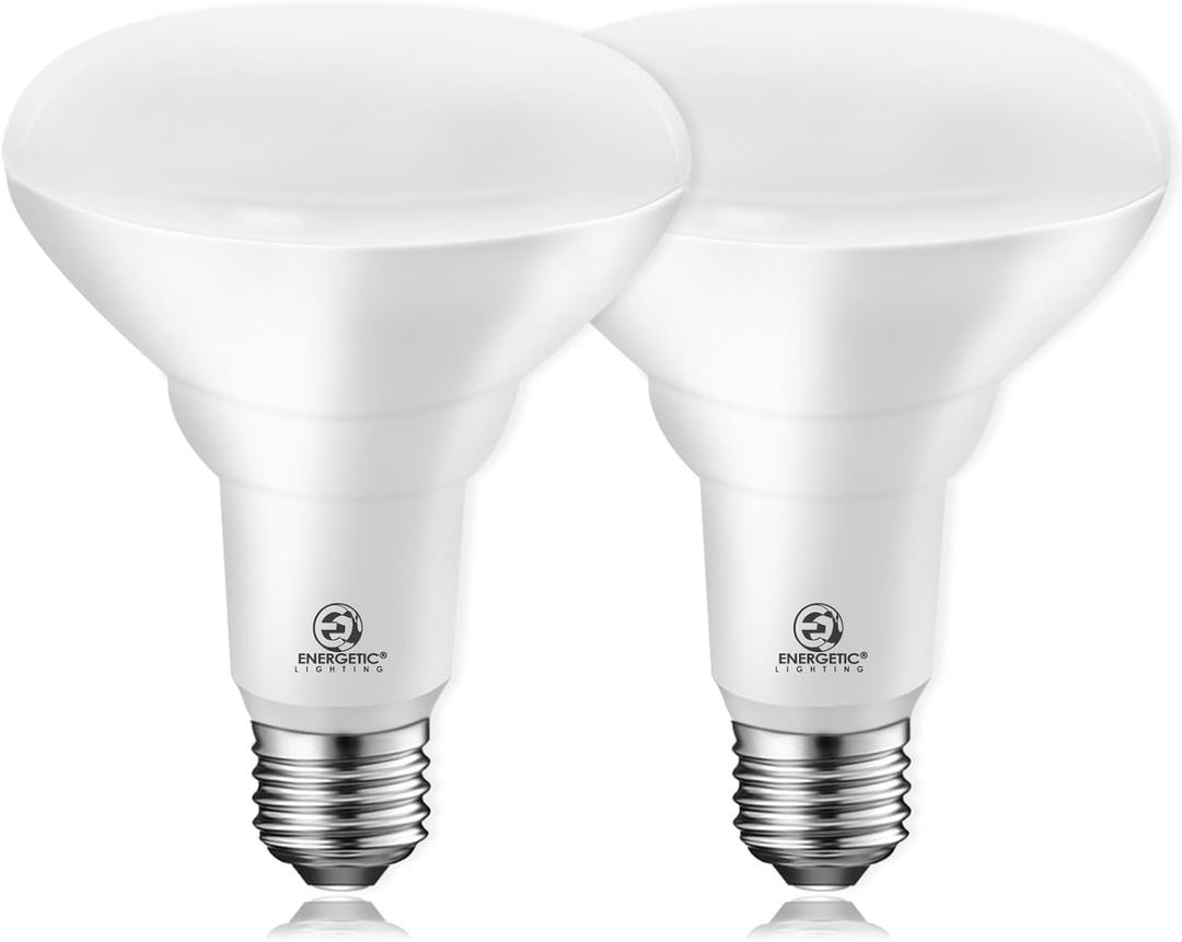 Energetic BR30 LED Recessed Light Bulb, 11W=75W, 3000K Warm White, 900LM, Dimmable Ceiling Flood Light Bulb for Cans, CRI80+, 2Pack