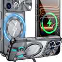 for iPhone 17 pro max Case with Ring Stand Camera Protection Black