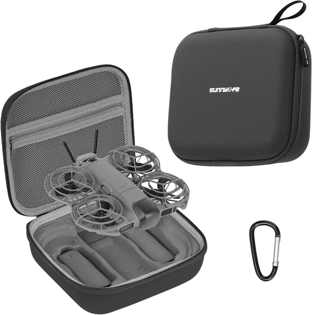 Storage Bag for DJI Neo 2, Portable Travel Case Protective Carrying Case for DJI Neo 2 Drone and Batteries Accessories (Black)