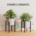 Urban Deco Adjustable Metal Plant Stand Outdoor & Indoor Planter With Stand Fits for 8-14 Inch Plant Holder Mid Century Modern Flower Stand Corner Outdoor Plant Stands for Patio