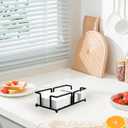 Bathroom Napkin Holder Bathroom Paper Towel Holder Bathroom Guest Towel Holder Tray for Bathroom Napkin Holder Guest Towels Disposable, Bathroom, Kitchen Dinning Table.Black