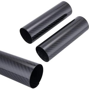 PRO CAKEN Carbon Fiber Motorcycle Front Shock Fork Guard Cover Wrap Shock Absorber Guard Gaiters Gators Boots Adjustable 2Pcs Universal for Dirt Bike-160MM