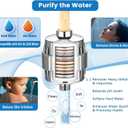 25 Stage Shower Filter Replacement Cartridge, 2 Pack Universal Cartridges for Hard Water Removes Chlorine, Heavy Metals, Iron & Sediments, Fit Any Similar Design Shower Water Filter