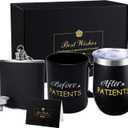 Graduation Doctors Nurses Gift for Women Men, Before Patients, After Patients Nurse Mug & Tumbler & Hip Flask Gifts Idea for Practitioner, Dental Assistant, Unique Birthday, Appreciation Gifts