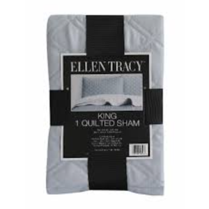 Ellen Tracy King 1 Quilted Sham 20x36 in Blue