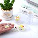 Sieral 4 Pack 7 Day Stackable Pill Organizers Round Pill Organizer Case Stackable Weekly Supplements Vitamins Individual Storage Container Boxes Holder Dispenser with Lids for Travel Medicine, Clear