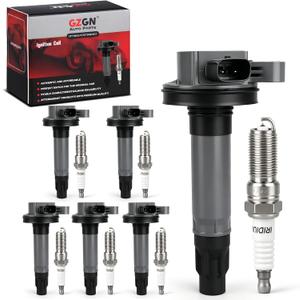 Ignition Coil Pack & Iridium Spark Plugs Compatible with Ford F-150 Edge Explorer Flex Mustang 2011-2017 3.5L 3.7L V6,Lincoln MKS MKT MKX 2013-2016 3.5L 3.7L V6 Replaces#UF553 & SP589