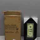 Gold Home Black First Dollar Bill Frame with Black Mat or 4x9 Business License Frame without Mat, Real Glass, Easel Stand and Wall Hanger Included