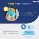 REVIX Ice Packs for Injuries Reusable, 2 Packs Hot & Cold Gel Ice Packs with PVC Cooling Design & Adjustable Strap, Flexible Therapy on Joints, Muscles, Shoulder, Back and Knee (10" x 5" Blue)