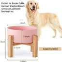 Petygooing Pink Elevated/Raised Ceramic Dog Bowl for Medium and Large Breeds, Dog Food Water Dish with Stand,Pet Feeding Bowl with Anti Slip Rubber Large Dogs(1800ml 7.6 Cups)