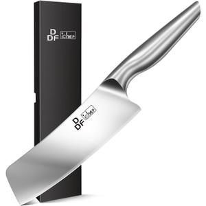 DDF iohEF Nakiri Kitchen Knife, Chef's Knife In Japanese Stainless Steel Professional Cooking Knives, Non-slip Ultra Sharp Knife with Ergonomic Handle