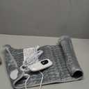 Deepsoon Heating Pad,Electric Heating Pads for Back,Neck,Abdomen,Moist Heating Pad for Shoulder,Knee,Arms,Legs,Dry/Moist Heat & Auto Shut Off,Birthday Gifts for Men and Women,Light Gray,24x12 Inch