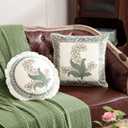 patdrea Decorative Square Throw Pillow Covers 18"X18",Velvet Soft Farmhouse Throw Covers,Floral Throw Pillow Case for Couch Sofa Bed Living Room