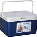 19Qt Insulated Portable Cooler Leak-Proof Ice Chest Lunch Box Hard Coolers with Extra Ice Pack for BBQ, Camping, Pincnic