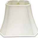 Royal Designs, Inc. Rectangle Cut Designer Bell Shade, Spider Fitter, White, 6.5 x 12 x 10, DSO-68-12WH