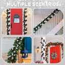 Jenaai 6 Ft Christmas Ball Garland Ornaments Black White Balls Bauble Garland, Shatterproof Xmas Tree Hanging Decoration for Mantel Indoor Outdoor Home Stair Holiday Party Decor