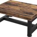 Wooden Step Stools for Adults Kids with Non-Slip Rubber Feet, Heavy Duty Stepping Stools with 500-LBS Capacity for Bedroom Kitchen Bathroom, Bed Steps for High Beds, Easy to Assemble, Rustic Brown