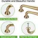 TUNNY 5 Pack Cabinet Handles-12.6"/320mm Screw Spacing Champagne Bronze Furniture Hardware Handles for Kitchen Cabinets Bedroom Dresser Wardrobe Cabinet Pulls