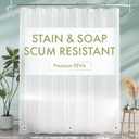 AmazerBath Shower Curtain Liner, 72x72 Plastic Frosted Shower Liner, Cute PEVA Shower Curtain Liners, Waterproof Vinyl Shower Curtain Liner with 3 Magnets, Lightweight Shower Curtains for Bathroom