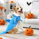 Shark Dogs Costume for Winter, Small and Medium-Sized Shark Dog Jacket, Sharks Dog Vest for Cold Weather, Fleece Puppy Hoodie, Sharks Pet Costume for Cat and Dogs(S)