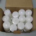 2.0 Inch White Votive Candles, Unscented Wax 12 Hour 1.5'' Diameter Candles for Wedding, Party & Home, 24 Packs