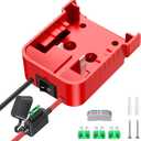 1 Packs Power Wheel Adapter for Milwaukee M18 Battery Adapter 18V Power Wheel Battery Conversion Kit with Switch, Fuse & Wire Terminals, 12AWG Wire, Power Connector for DIY Rc Car Toys and Robotics