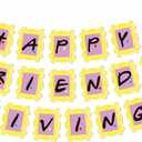 Happy Friendsgiving Banner, Thanksgiving Party Decoration, Mirror Frame Design for Thanksgiving Friends Party Decorations