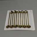 12 Pcs Coffee Spoons Set, 6.7" Gold Tea Spoons Long Handle, Gold Small Teaspoons, Stainless Steel Espresso Spoon, Long Spoon for Stirring, Coffee Bar Accessories