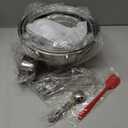 5-Speed Electric Hand Mixer, 4 Large Mixing Bowls Set, Handheld Mixers with Whisks Beater, Stainless Steel Metal Nesting Bowl Measuring Cups Spoons Kitchen Cake Blender for Baking Supplies