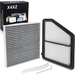 CA12051 CF11182 Engine & Cabin Air Filter Compatible with 2016-2026 Honda Civic 2.0L, 2023-2026 Honda HR-V 2.0L(Only Naturally Aspirated) Replace# WA10416 80292-TF0-G01 17220-5BA-A00 80291-T5R-A01