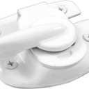Prime-Line F 2618 Sash Lock, 1-3/4 and 1-1/2 In. Hole Centers, Fits Single/Double Hung Wood Windows, Stamped Steel, White-Painted, (Single Pack)