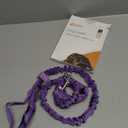 AUROTH Heavy Duty Bungee Dog Leash for Medium Large Breed Dogs, No Pull for Shock Absorption with Car Seat Belt, 2 Padded Handles 4.5FT 6FT Training Dog Leash (Purple)