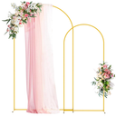 Wedding Arch Backdrop Stand 7.2FT,6FT Gold Metal Arch Stand Set
