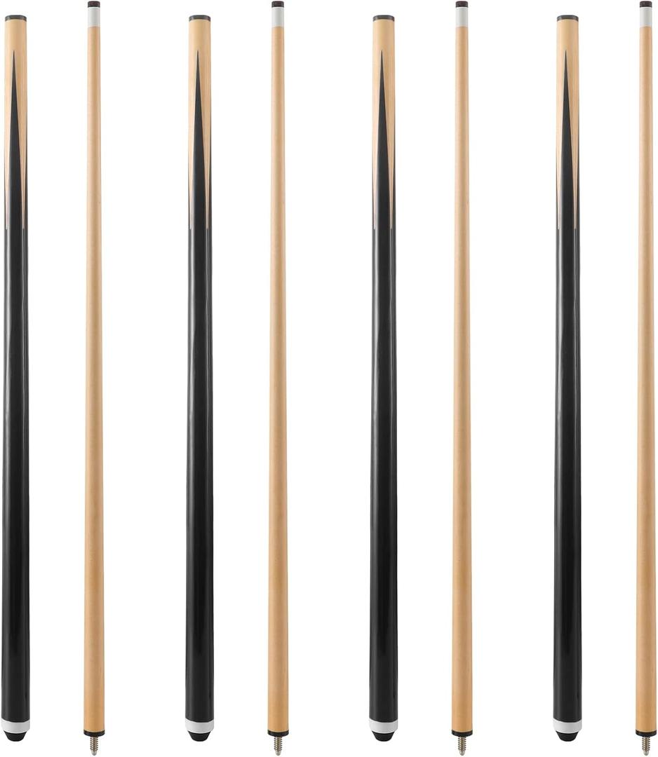 Professional Pool Cue Stick for Adults or Kids 36" 42" 48" 52" 58" 16/18/20OZ Billiard Cue Stick with 13mm Tip Set of 2 Set of 4