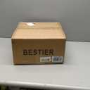 Bestier French Empire Antique Silver Finish Farmhouse Crystal Pendant Chandelier Lighting LED Ceiling Light Fixture Lamp Dining Room Bathroom Bedroom Livingroom 1 E26 Bulbs Required H18 inch X D12 inc