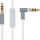 Arzweyk Replacement Audio Cable Cord Wire with in-line Mic and Remote Control Compatible with Beats Solo/Studio/Pro/Detox/Wireless/Mixr/Executive/Pill (White)