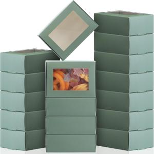 30 Pcs Soap Boxes for Homemade Packaging, Mini Kraft Treat Boxes with Window for Bakery Candy Soap Making Gift Packaging (3,5x3x1,5 inch)