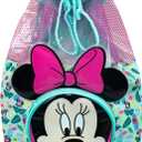 Disney Minnie Mouse Swimming Bag | Girls Swim Bag With 3D Ears | Minnie Mouse Backpack | One Size Blue