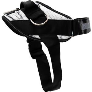 ShawnCo Essential Dog Harness, No-Pull Pet Vest with 3 Leash Clips, No Choke, Reflective, Adjustable and Padded, for Easy Walking and Training for Small, Medium and Large Dogs (White Marble, Medium)