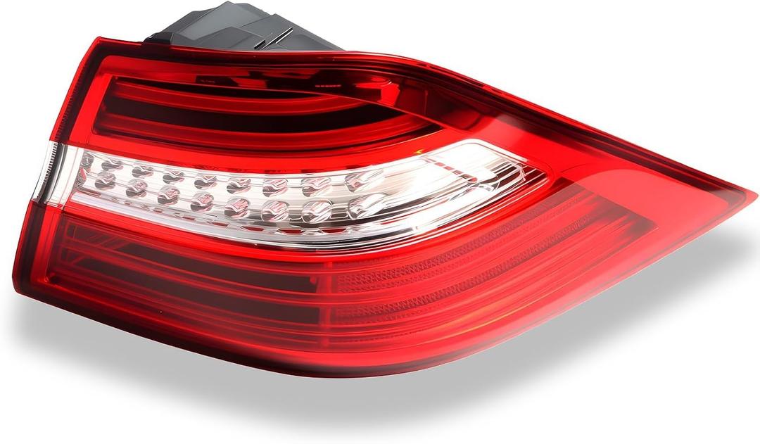 Right Passenger Side Outer Tail Light Assembly Compatible with ML350 ML550 2012 2013 2014 2015 W166 Red Clear Lens Rear Lamp Brake Light A1669063601 MB2805107