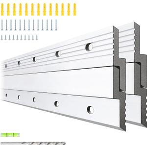 Heavy Mirror Mounting Hardware Mirror Hanger Z Clips 24 Inch 2 Pairs French Cleat Aluminum Alloy Mirror Picture Frame Hanging Kit Mirror Brackets for Wall Mounting Heavy Duty 150LB Max Load
