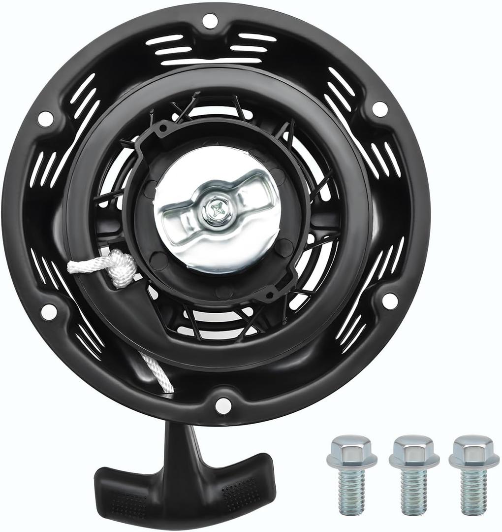 Recoil Starter Assembly with Pull Cord Black Fits for Gx390 Champion 4500w 4000w 3500w 3000w 46598 212cc 224cc 196cc Predator 3500w 4000w Firman Generator