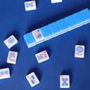 American Mahjong Tiles (1.2,Tiles Only), 166 Pcs American Mahjong Tile Set with Blue Color