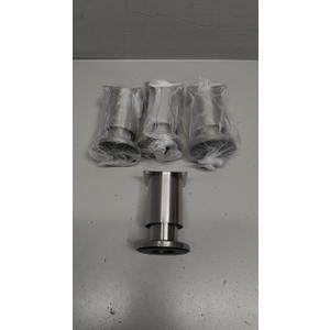 Chinflly Furniture Legs,4 Inch Stainless Steel Sofa Replacement Legs,Adjustable Cabinet Feet for Cupboard Cabinet Sofa Couch,Pack of 4,Silver
