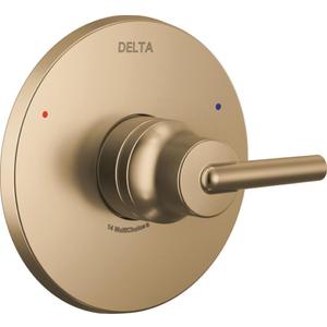 Delta Faucet Trinsic 14 Series Single-Function Gold Shower Valve Trim Kit, Shower Handle, Delta Shower Trim Kit, Champagne Bronze T14059-CZ (Valve Not Included)