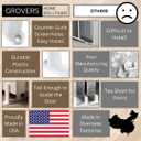 5-Pack Sliding Closet Door Floor Guide Bracket | Universal Fit for 1-3/8" Width Bypass Doors (Beige) | Grovers Home Solutions