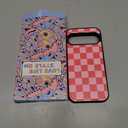 Shorogyt for Google Pixel 9/9Pro Cute Kawaii Leather Phone Case - Compatible with Magsafe Wallet Magnetic Credit Card Holder Fashion Grid Design Phone Cover for Women Girls, Fits 7 Cards